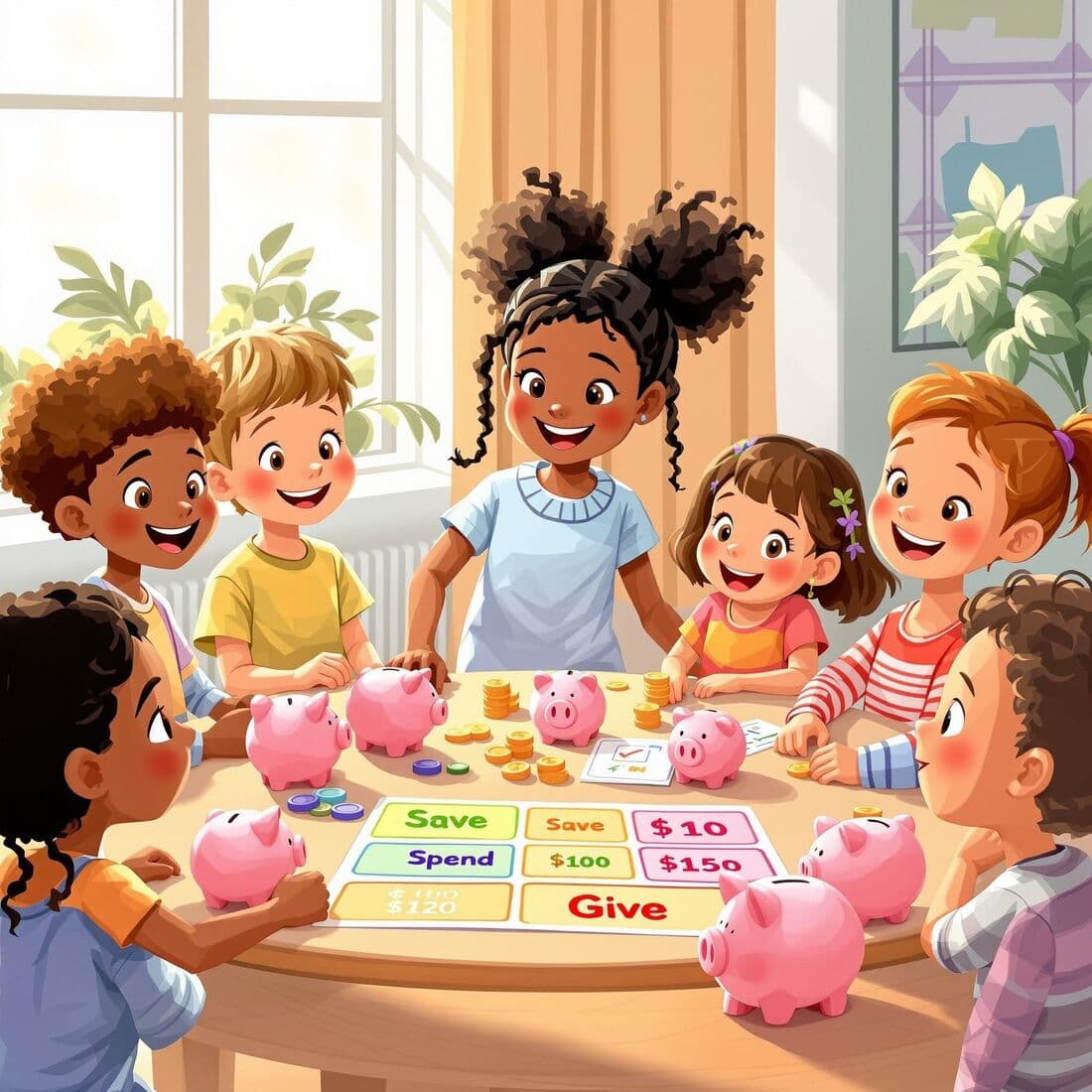 Kids learning about finance